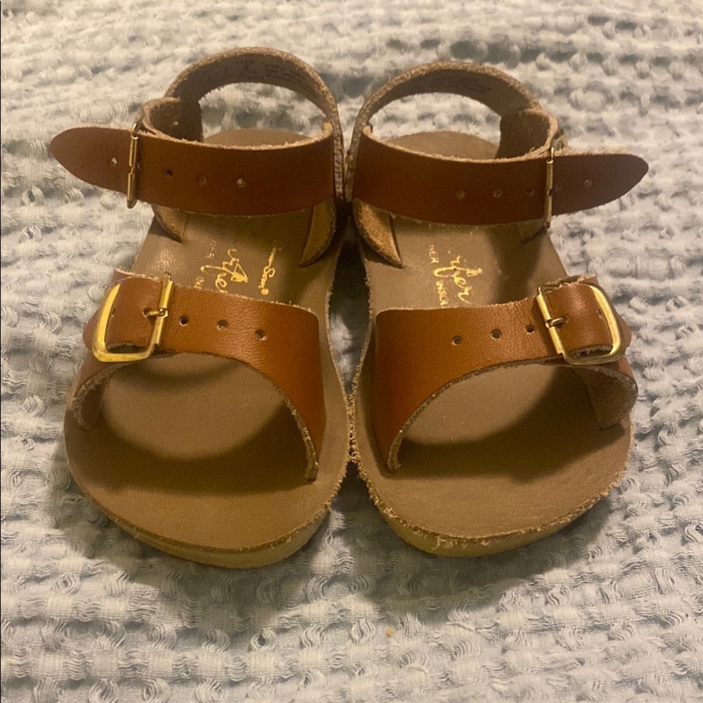 Brown Leather Kids Sandals